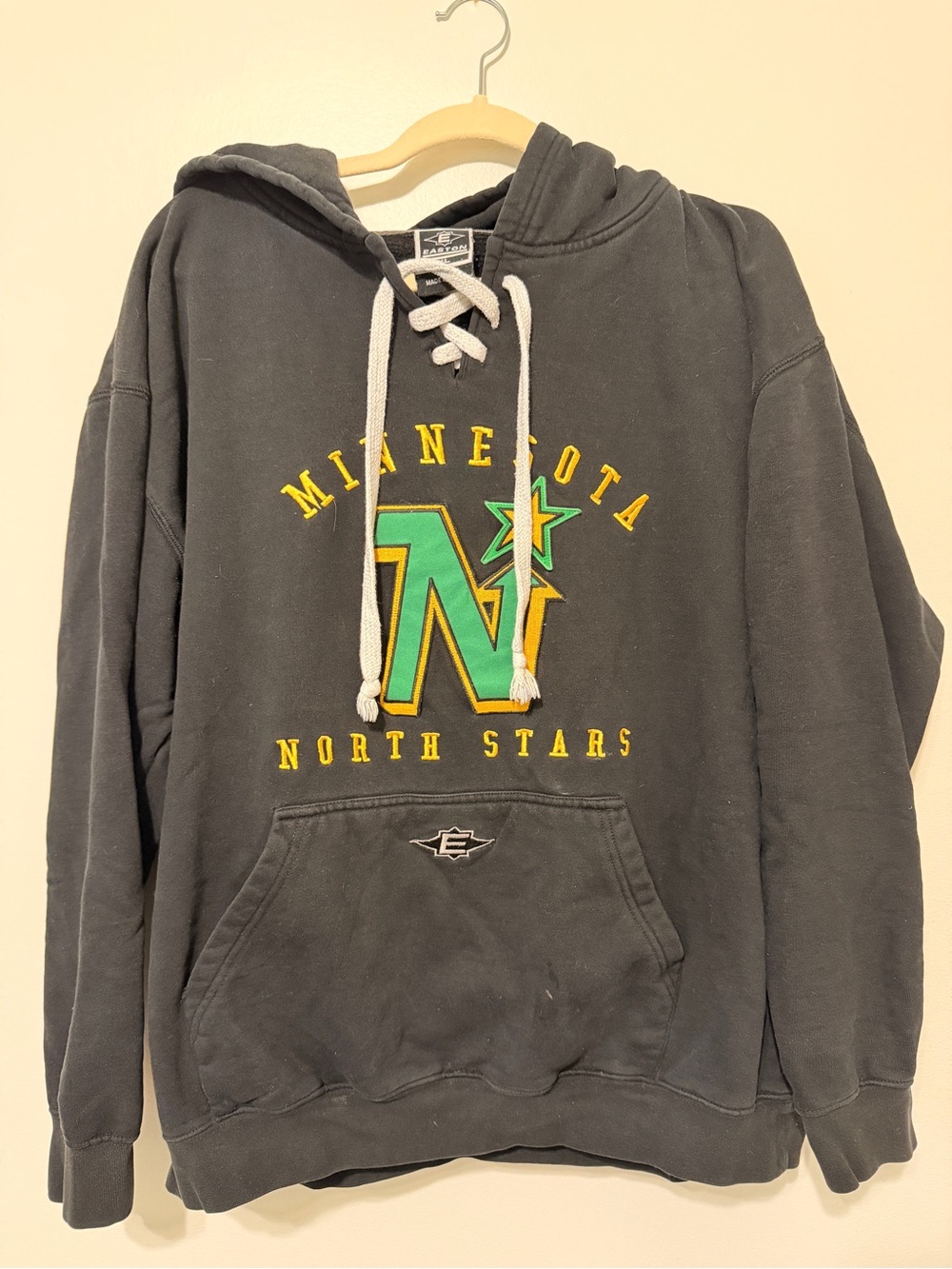 Vintage Minnesota North Stars Hooded Sweatshirt - Gray